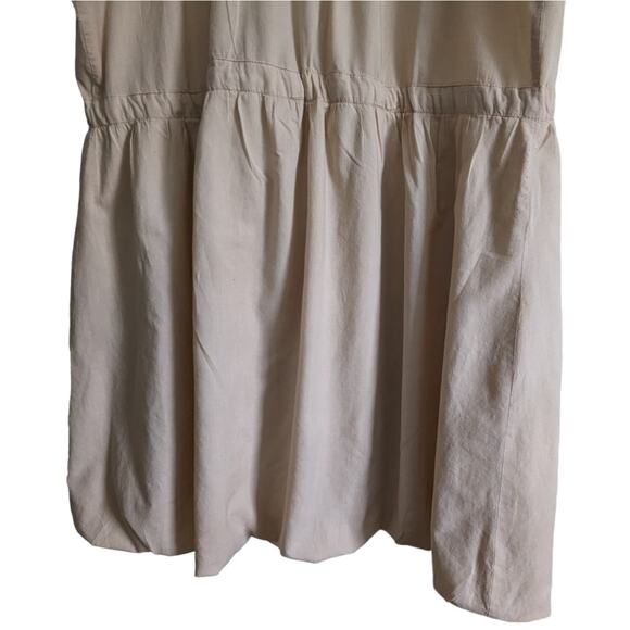 Dots Women's Plus Size 2X Sleeveless Button Down Tan Dress - Picture 11 of 12